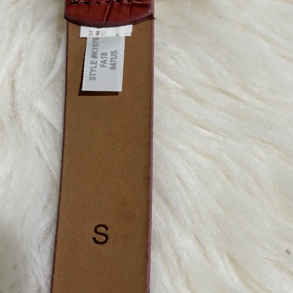 J Crew Croc Embossed Leather Belt Size Small